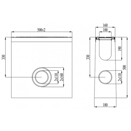 Dren de șanț din beton FB PRO D400 DN100 H500