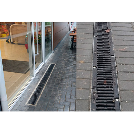 Polimerbetonski kanal FB PRO D400 DN100 H210 sa pocinkovanim rubom