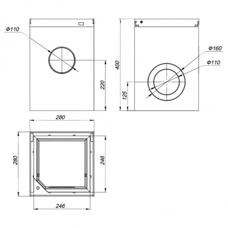 Шахта FB PRO D400 изходи DN110/160