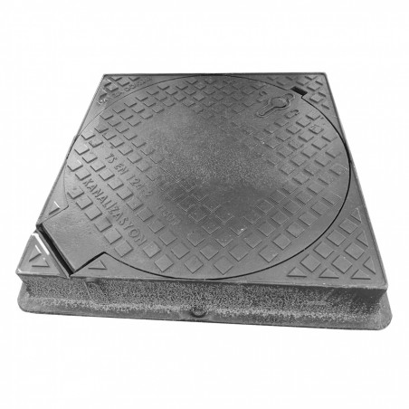 Manhole cover D400 overall size 800x800/Ø660