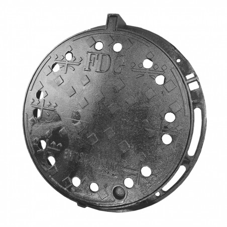 Manhole cover D400 Ф600  with holes and locking system