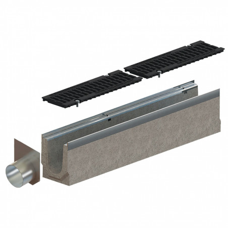 Capăt cu evacuare pentru scurgere PB PRO LN100 H190-230 /oțel galvanizat/
