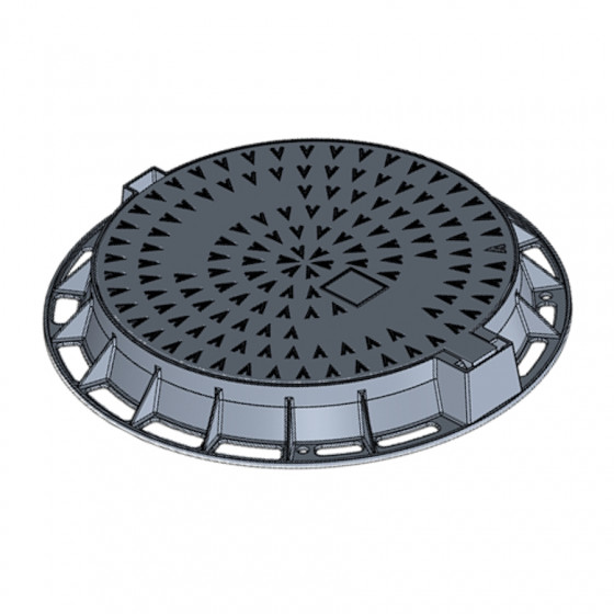 Manhole cover D400 overall size Ø807