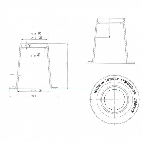 Capac stradal Ø160/H220