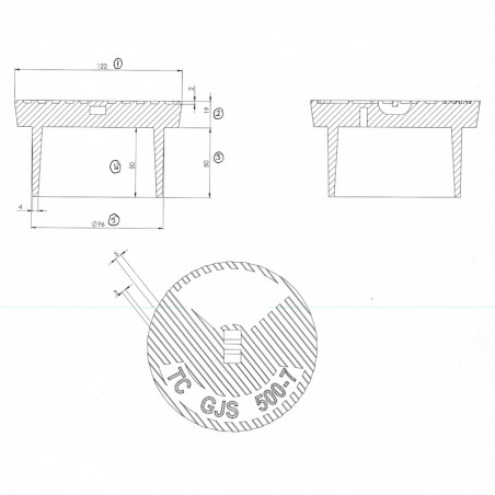 Capac stradal Ø160/H220