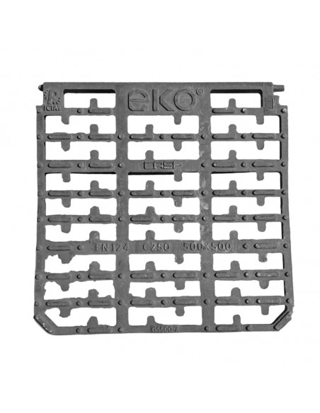 Grătar de canalizare din fontă 500х500/C250 fără cadru