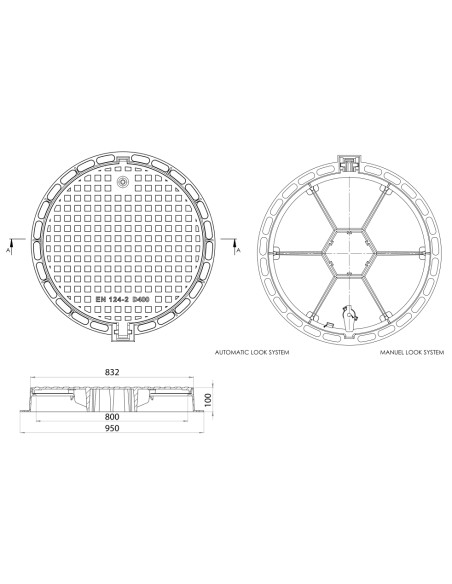 Poklopac D400 Ø800 /P/