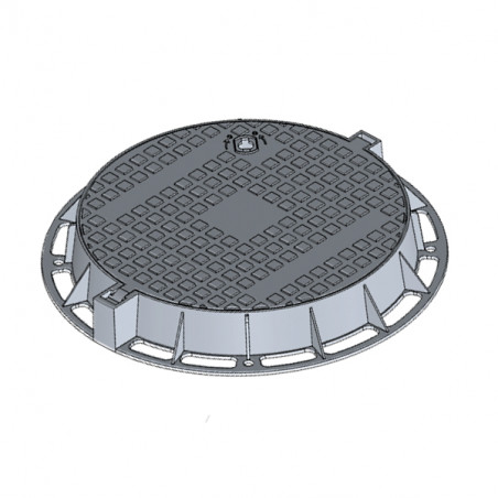 Manhole cover D400 overall size Ø785