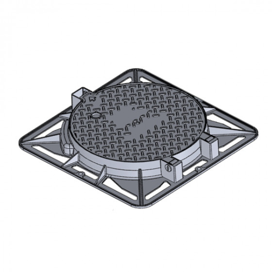 Manhole cover D400 overall...